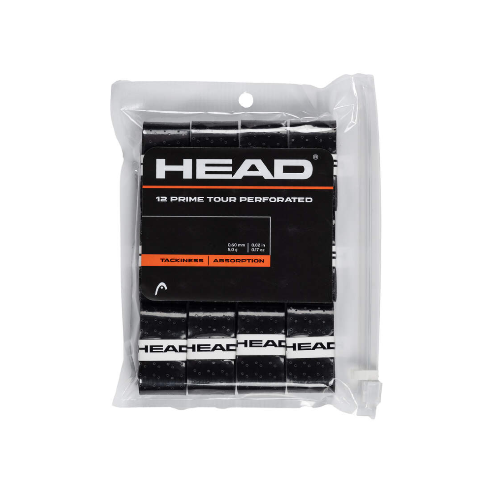 Head Prime Tour Perforated Overgrip (12-Pack) - La Foulée Sportive