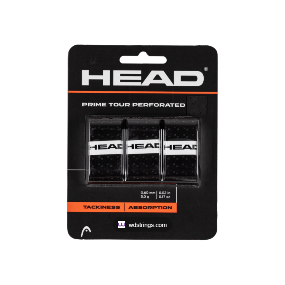 Head Prime Tour Perforated Overgrip (3-Pack) - La Foulée Sportive